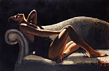 Fabian Perez paola on the couch painting